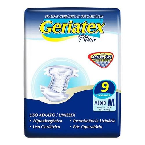 Fralda Geriátrica Geriatex M 9 Unidades Fralda Geriátrica Geriatex M 9 Unidades