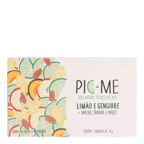BARRA DE FRUTAS LIMAO E GENGIBRE - PIC-ME - 2 UNIDADES DE 25G BARRA DE FRUTAS LIMAO E GENGIBRE - PIC-ME - 2 UNIDADES DE 25G