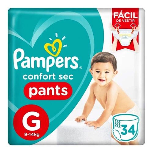 Fralda Pampers Confort Sec Pants G 34 unidades