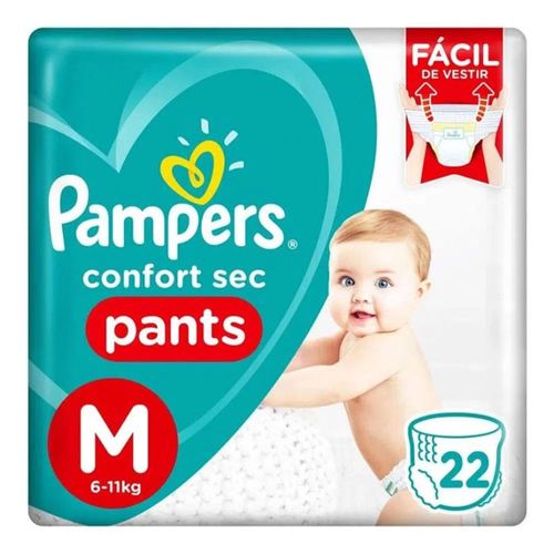 Fralda Pampers Confort Sec Pants M 22 unidades Fralda Pampers Confort Sec Pants M 22 unidades