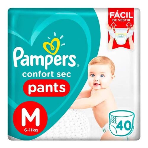 Fralda Pampers Confort Sec Pants M 40 unidades Fralda Pampers Confort Sec Pants M 40 unidades
