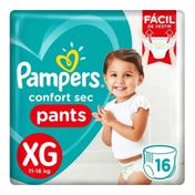 Fralda Pampers Confort Sec Pants XG 16 unidades