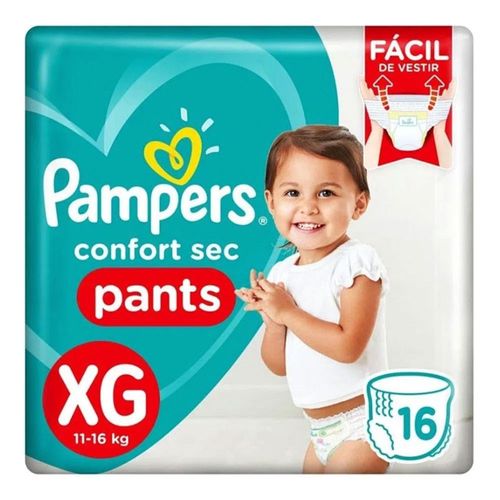 Fralda Pampers Confort Sec Pants XG 16 unidades Fralda Pampers Confort Sec Pants XG 16 unidades