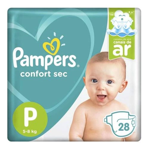 Fralda Pampers Confort Sec Tamanho P - 28 unidades