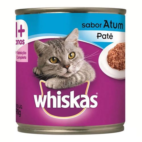 Ração Úmida Whiskas Adulto Lata Patê Atum Ração Úmida Whiskas Adulto Lata Patê Atum