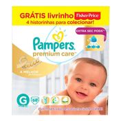 Fralda Pampers Premium Care G 68 Unidades + Livro Fisher Price