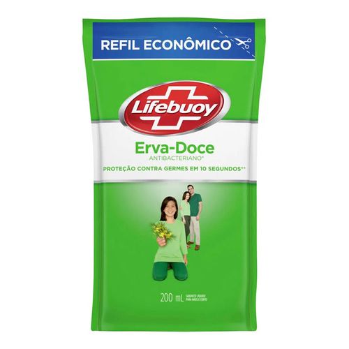 Refil Sabonete Líquido Antibacteriano Lifebuoy Erva Doce 200ml Refil Sabonete Líquido Antibacteriano Lifebuoy Erva Doce 200ml