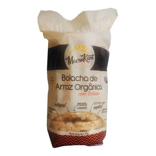 Bolacha de Arroz Orgânica com Linhaça - Macrokant - 95g Bolacha de Arroz Orgânica com Linhaça - Macrokant - 95g