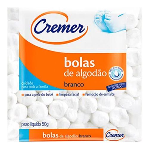 Bolas de Algodão Cremer 50g Bolas de Algodão Cremer 50g