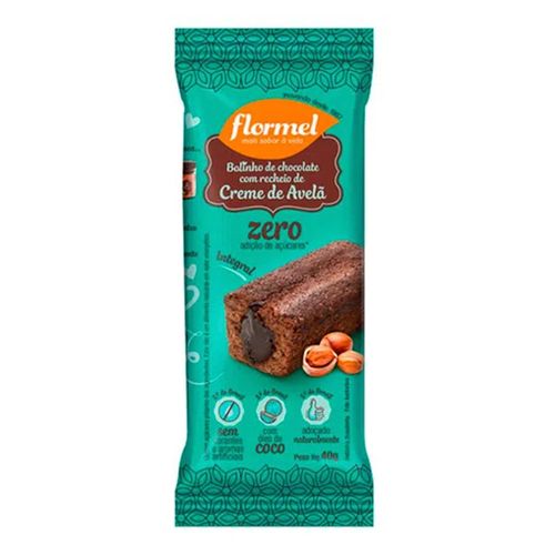 Bolinho Integral Flormel Chocolate Recheado com Avelã 40g Bolinho Integral Flormel Chocolate Recheado com Avelã 40g