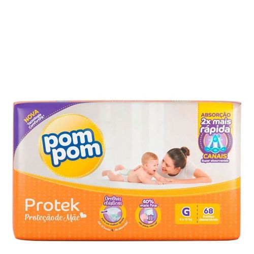 Fralda Pom Pom Protek Proteção de Mãe G 68 Unidades Fralda Pom Pom Protek Proteção de Mãe G 68 Unidades