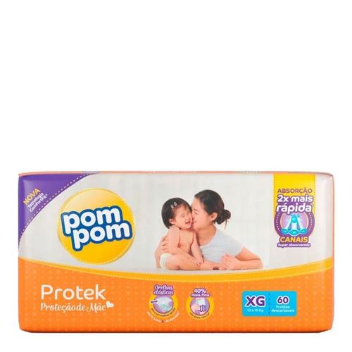 Fralda Pom Pom Protek Proteção de Mãe XG 60 Unidades Fralda Pom Pom Protek Proteção de Mãe XG 60 Unidades