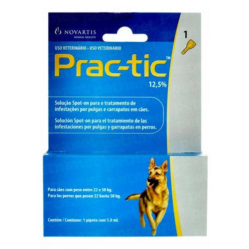 PRAC-TIC - Antipulgas e Carrapatos - para Cães de 22 a 50kg PRAC-TIC - Antipulgas e Carrapatos - para Cães de 22 a 50kg