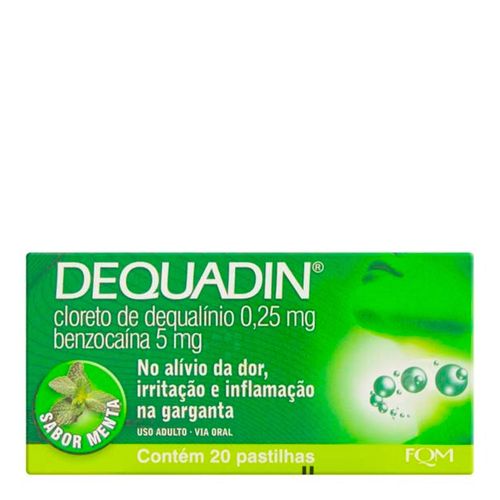 Dequadin Farmoquímica Menta 20 Pastilhas Dequadin Farmoquímica Menta 20 Pastilhas