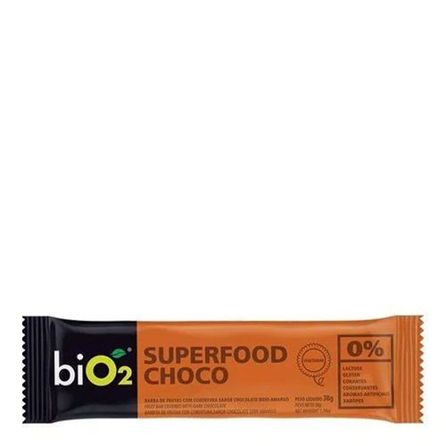 Barra de Frutas biO2 Superfood Choco Cobertura de Chocolate Meio Amargo 38g Barra de Frutas biO2 Superfood Choco Cobertura de Chocolate Meio Amargo 38g