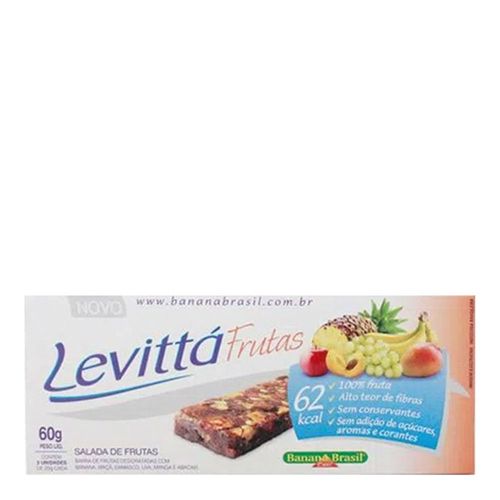 Barra de Frutas Levittá Salada de Frutas 3 Unidades de 20g Barra de Frutas Levittá Salada de Frutas 3 Unidades de 20g