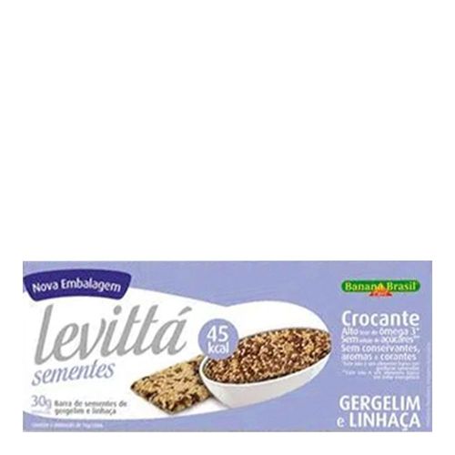Barra de Sementes Levittá Gergelim e Linhaça 3 Unidades de 10g Barra de Sementes Levittá Gergelim e Linhaça 3 Unidades de 10g