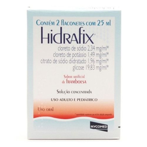 Hidrafix Framboesa Takeda Pharma 2 Flaconetes com 25ml Solúvel Hidrafix Framboesa Takeda Pharma 2 Flaconetes com 25ml Solúvel