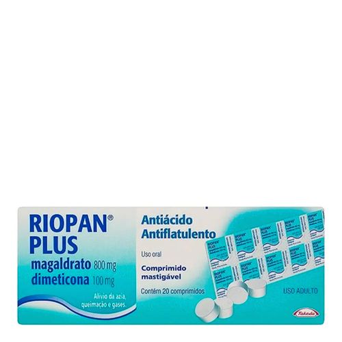Riopan Plus Mastigável Takeda 20 Comprimidos Riopan Plus Mastigável Takeda 20 Comprimidos