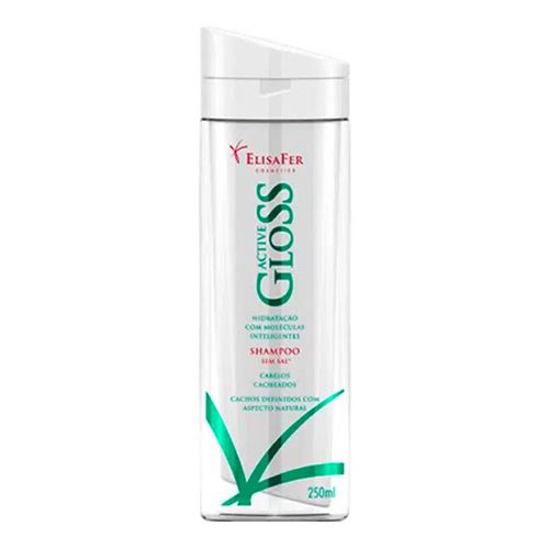 Shampoo Elisafer Active Gloss Cabelos Cacheados 250ml Shampoo Elisafer Active Gloss Cabelos Cacheados 250ml