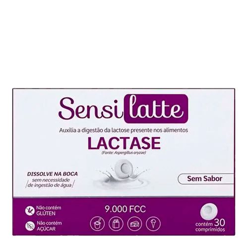Sensilatte 9000 FCC Sem Sabor 30 Comprimidos Sensilatte 9000 FCC Sem Sabor 30 Comprimidos