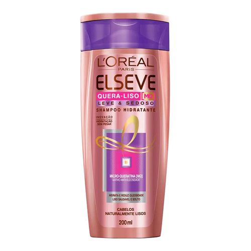 Shampoo Elseve Quera-liso Hidratante Leve e Sedoso 200ml Shampoo Elseve Quera-liso Hidratante Leve e Sedoso 200ml