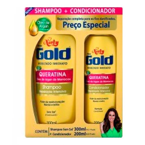 Shampoo Niely Gold Tradicional + Condicionador Shampoo Niely Gold Tradicional + Condicionador