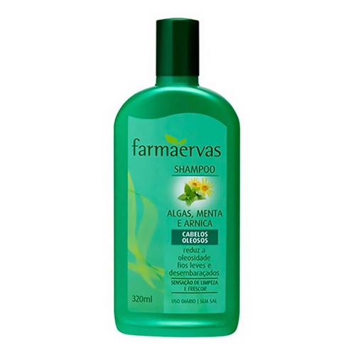 Shampoo Farmaervas Algas Menta e Arnica Cabelos Oleosos 320ml Shampoo Farmaervas Algas Menta e Arnica Cabelos Oleosos 320ml