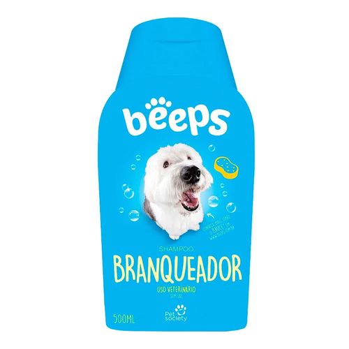 Shampoo Pet Society Beeps Branqueador Cães e Gatos - 500ml Shampoo Pet Society Beeps Branqueador Cães e Gatos - 500ml