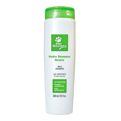 Shampoo Pet Society Hydra Neutro Cães e Gatos - 300ml Shampoo Pet Society Hydra Neutro Cães e Gatos - 300ml