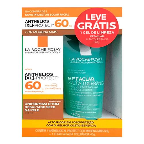 Protetor Solar La Roche-Posay Anthelios XL Protect FPS60 Cor Morena Mais 40g + Gel Effaclar 40g Protetor Solar La Roche-Posay Anthelios XL Protect FPS60 Cor Morena Mais 40g + Gel Effaclar 40g