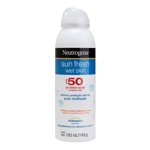 Protetor Solar Neutrogena Sun Fresh Wet Skin FPS 50 Aerosol 180ml Protetor Solar Neutrogena Sun Fresh Wet Skin FPS 50 Aerosol 180ml