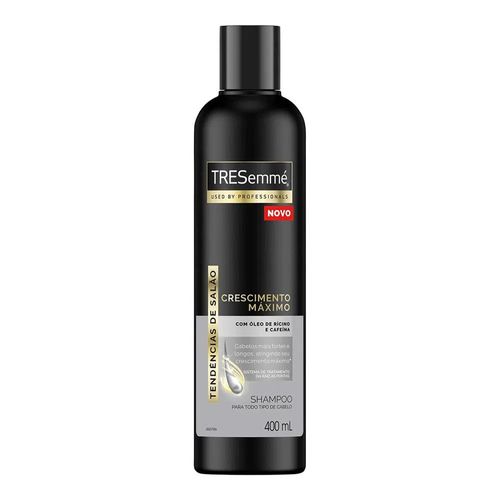 Shampoo TRESemmé Crescimento Máximo Cafeína e Óleo de Rícino 400ml Shampoo TRESemmé Crescimento Máximo Cafeína e Óleo de Rícino 400ml