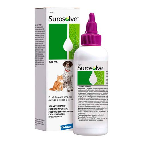 Surosolve Limpeza Auricular para Cães e Gatos - 125 mL Surosolve Limpeza Auricular para Cães e Gatos - 125 mL