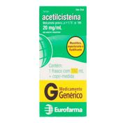 Acetilcisteína Xarope 20mg/ml Genérico Eurofarma 150ml