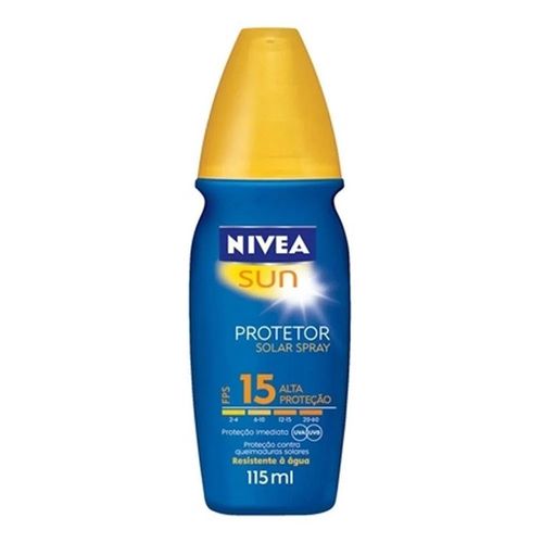 Protetor Solar Nivea Sun Spray FPS15 115ml Protetor Solar Nivea Sun Spray FPS15 115ml