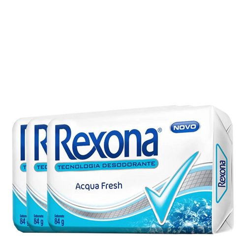 Sabonete em Barra Rexona Acqua Fresh 84g 3 Unidades Sabonete em Barra Rexona Acqua Fresh 84g 3 Unidades