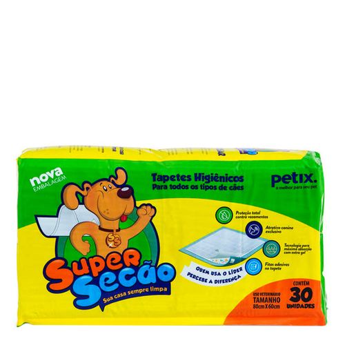 Tapete Higiênico Super Secão - 30 unidades Tapete Higiênico Super Secão - 30 unidades