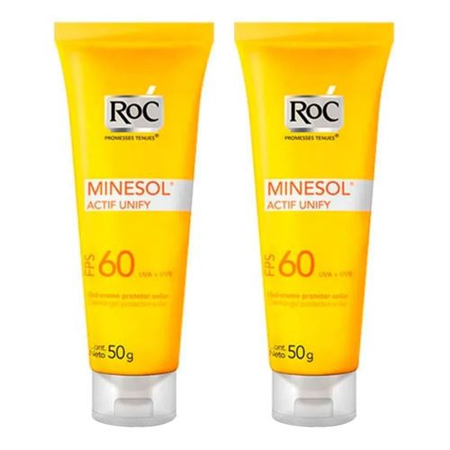 Protetor Solar Roc Minesol Ac FPS 60 50g C/ 2 Unidades Protetor Solar Roc Minesol Ac FPS 60 50g C/ 2 Unidades