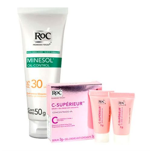 Protetor Solar Roc Minesol Oil Control FPS 30 50g Grátis Amostra Roc C-Superieur Protetor Solar Roc Minesol Oil Control FPS 30 50g Grátis Amostra Roc C-Superieur