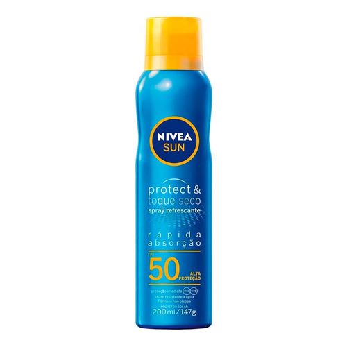 Protetor Solar Spray Nivea Sun Protect & Toque Seco FPS50 200ml Protetor Solar Spray Nivea Sun Protect & Toque Seco FPS50 200ml