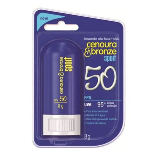 Protetor Solar Stick Cenoura & Bronze Sport FPS50 8g Protetor Solar Stick Cenoura & Bronze Sport FPS50 8g