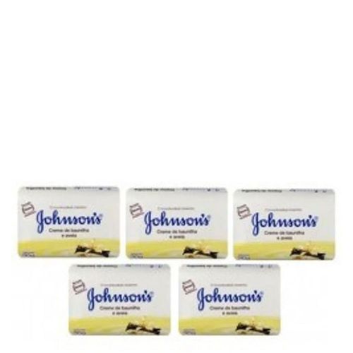 Sabonete Johnson's Creme Baunilha e Aveia 90g - 5 unidades