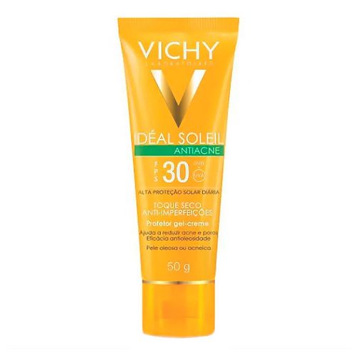 Protetor Solar Vichy Idéal Soleil Antiacne FPS 30 50g Protetor Solar Vichy Idéal Soleil Antiacne FPS 30 50g