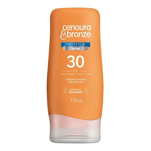 Protetor Solar Cenoura & Bronze FPS 30 110ml Protetor Solar Cenoura & Bronze FPS 30 110ml