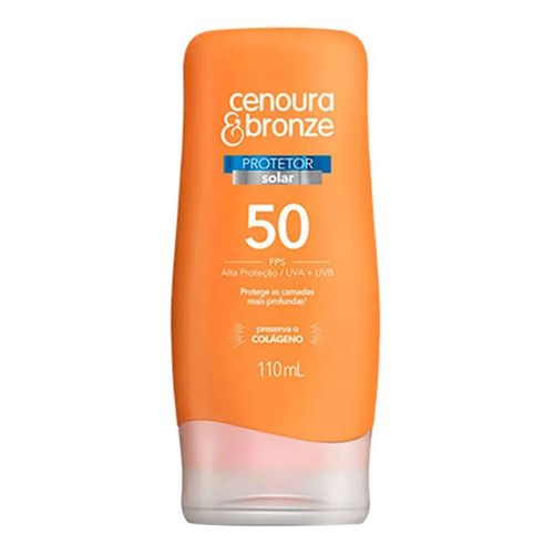 Protetor Solar Cenoura & Bronze FPS 50 110ml Protetor Solar Cenoura & Bronze FPS 50 110ml