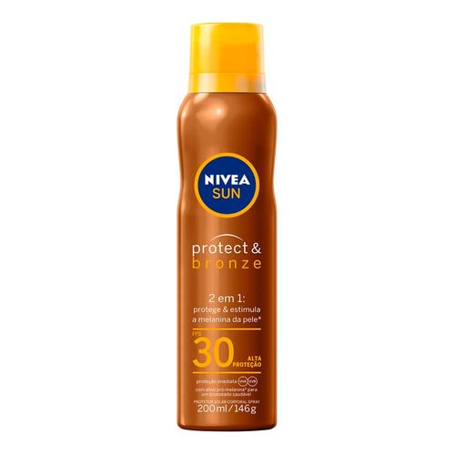 Protetor Solar Aerosol Nívea Corporal Sun Protect - Bronze FPS30 200ml Protetor Solar Aerosol Nívea Corporal Sun Protect - Bronze FPS30 200ml