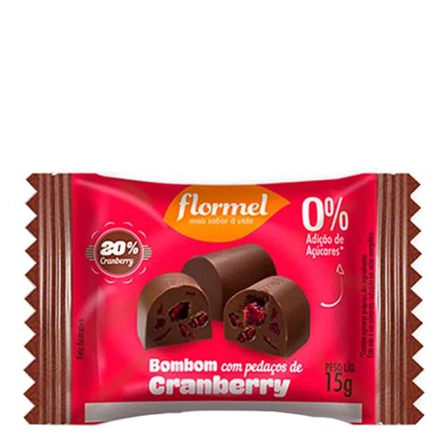 Bombom Flormel Cranberry Zero Açúcar 15g Bombom Flormel Cranberry Zero Açúcar 15g