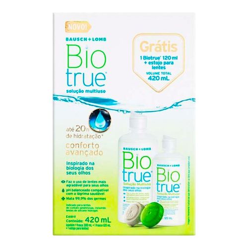 Biotrue Solução Oftamológica 300ml + 120ml + Estojo Biotrue Solução Oftamológica 300ml + 120ml + Estojo
