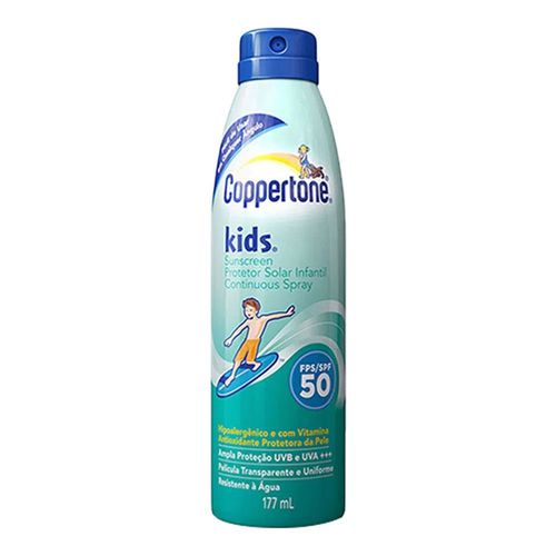 Protetor Solar Coppertone Kids Continuous Spray FPS 50 177ml Protetor Solar Coppertone Kids Continuous Spray FPS 50 177ml